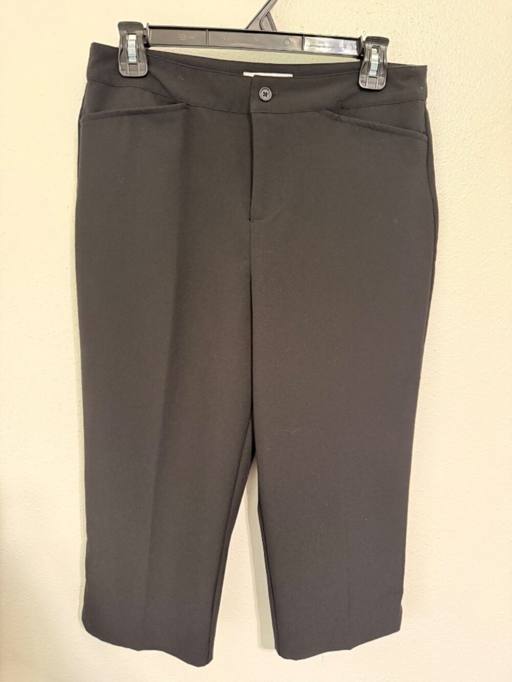 Christopher and Banks Capri Pants Slash Pockets Black Womans 6
